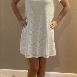 Contempo Casuals Ivory Lace Dress – Size L
